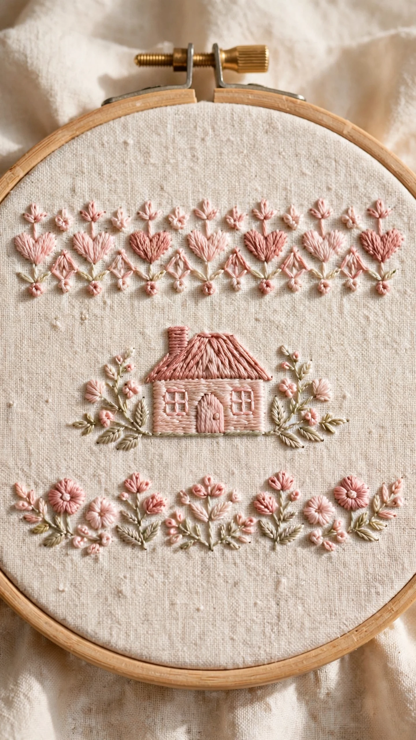 Home sweet home sampler embroidery idea for beginners